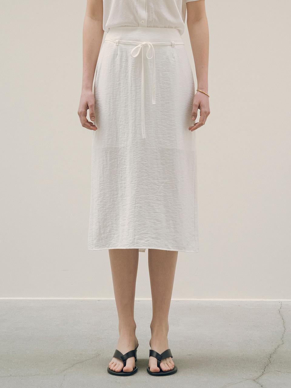 Siyazu Lounge Silky Skirt_White