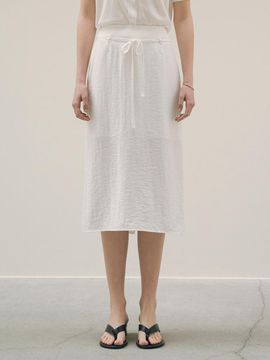 Siyazu Lounge Silky Skirt_White