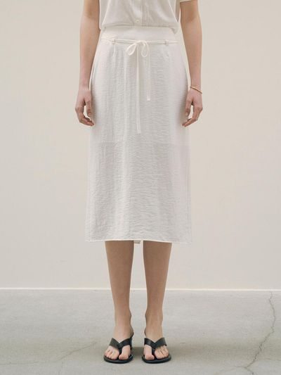 Siyazu Lounge Silky Skirt_White
