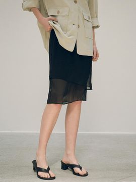 Siyazu Naked Banding Skirt_Black