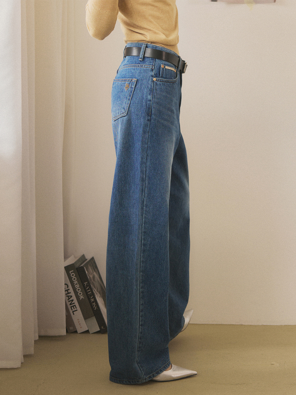 Siyazu New Wide Denim - Medium Blue