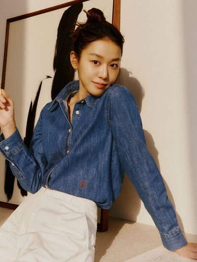 Siyazu Regular-Fit Denim Shirt_Medium Blue