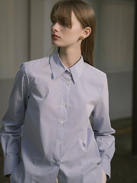 Siyazu Regular Fit Signature Shirt - Blue Stripe
