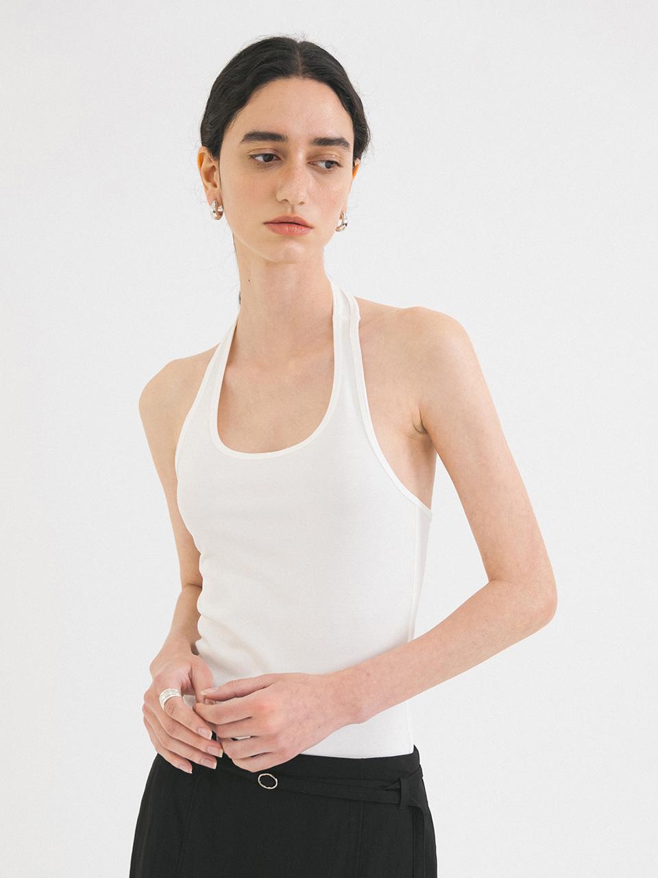 Siyazu Retro Halter Neck Sleeveless Top (SITP5203)