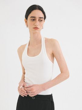 Siyazu Retro Halter Neck Sleeveless Top (SITP5203)