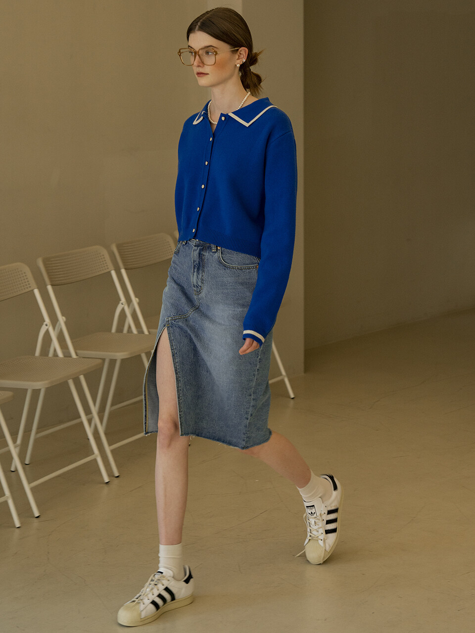 Siyazu SI JN 6031 Classy Slit Denim Skirt