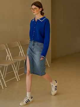 Siyazu SI JN 6031 Classy Slit Denim Skirt