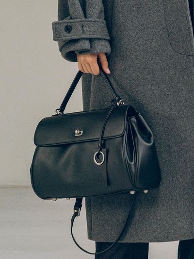 Siyazu SIAC3061 Leather Michelle Bag M_Black