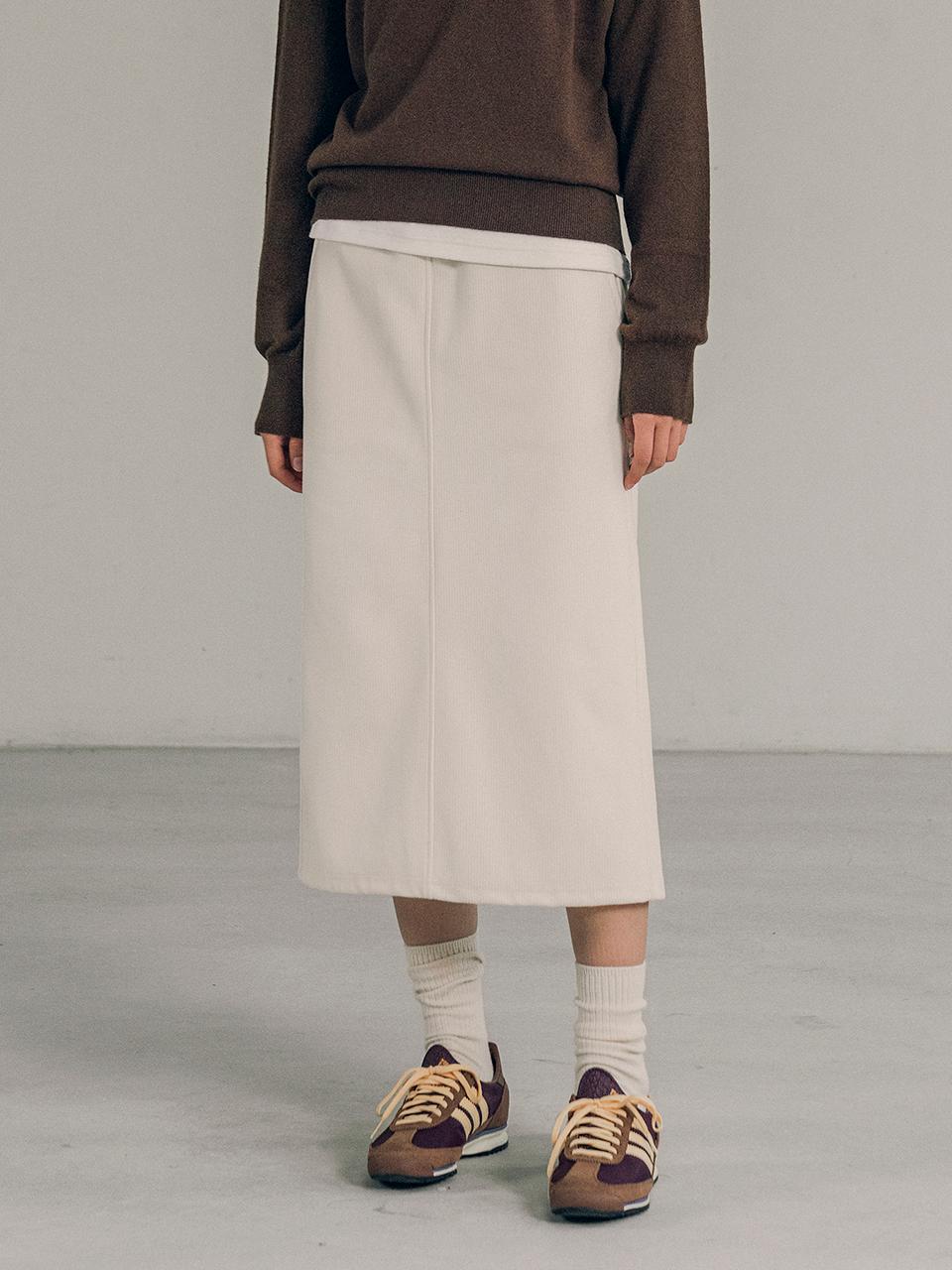 Siyazu SIST9044 relax BANDING skirt_beige