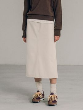 Siyazu SIST9044 relax BANDING skirt_beige