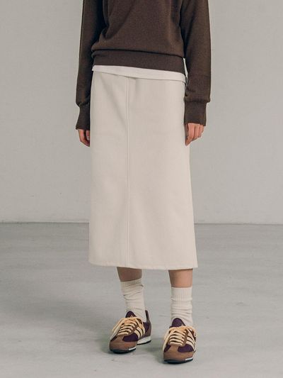 Siyazu SIST9044 relax BANDING skirt_beige