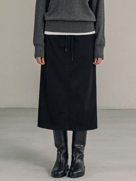 Siyazu SIST9044 relax BANDING skirt_Black