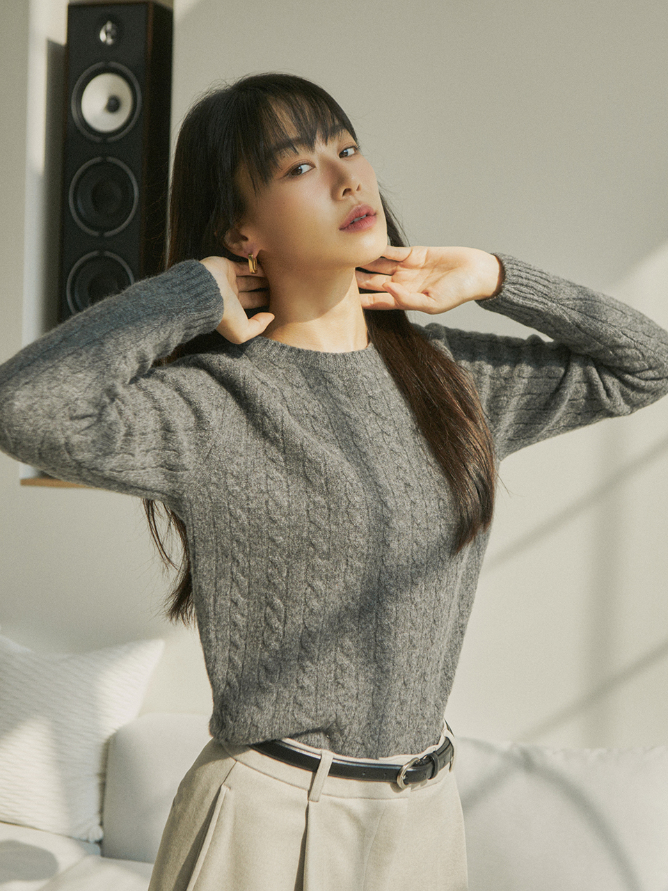 Siyazu Superfine Merino Wool Knit - Gray