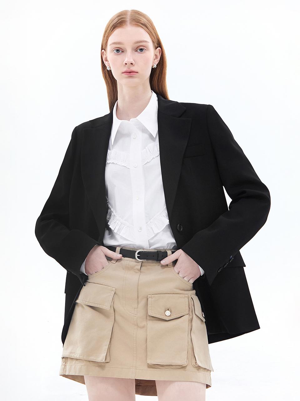 SJYP Back Button Tailored Premium Blazer