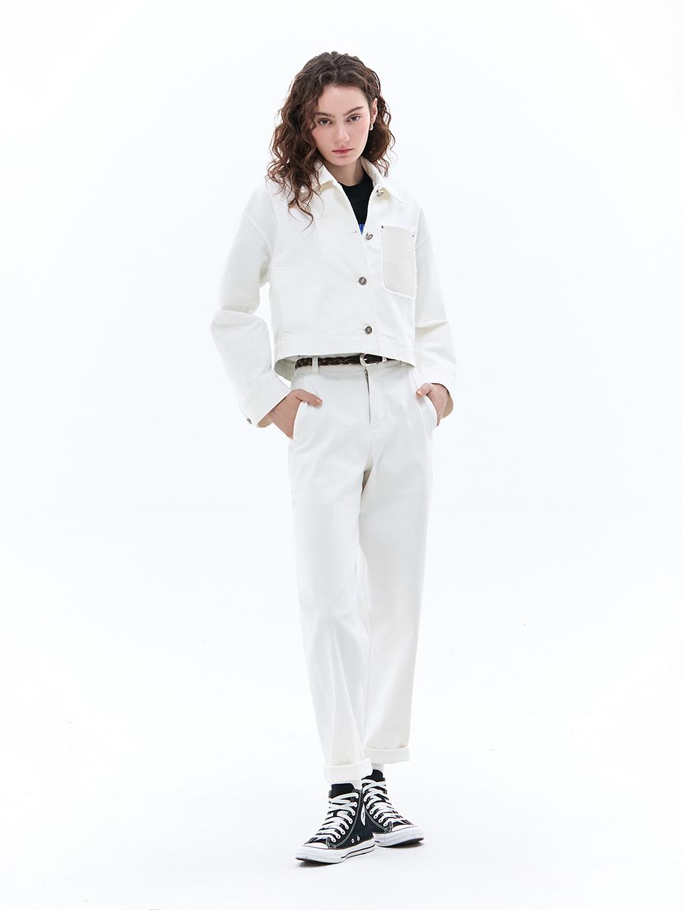 SJYP Back Elastic Wide Cotton Pants