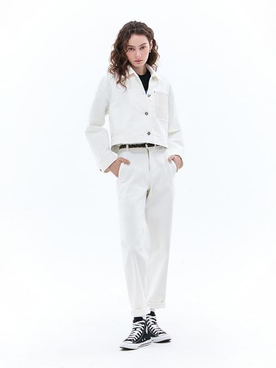 SJYP Back Elastic Wide Cotton Pants
