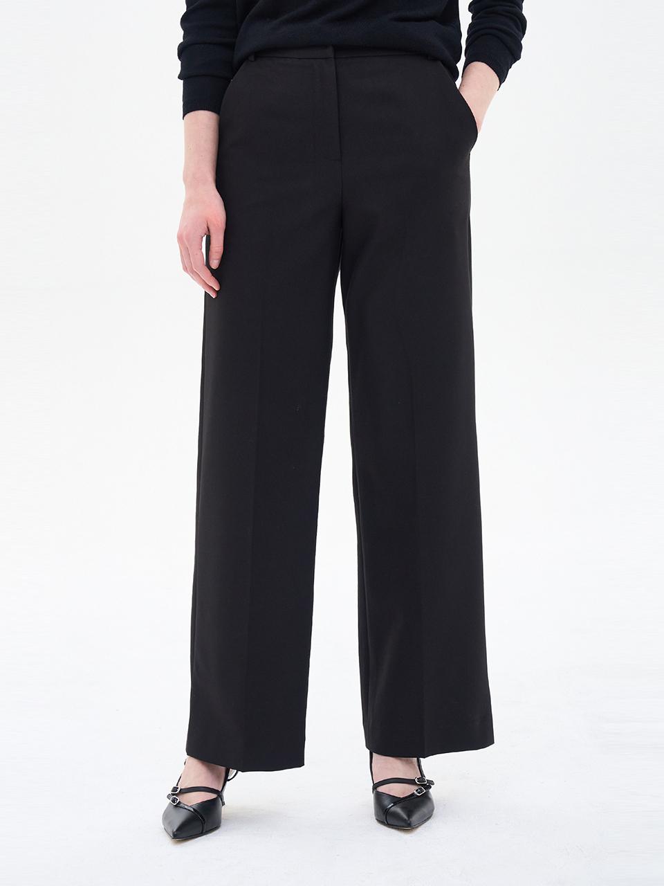 SJYP Basic Wool Poly Straight Fit Slacks