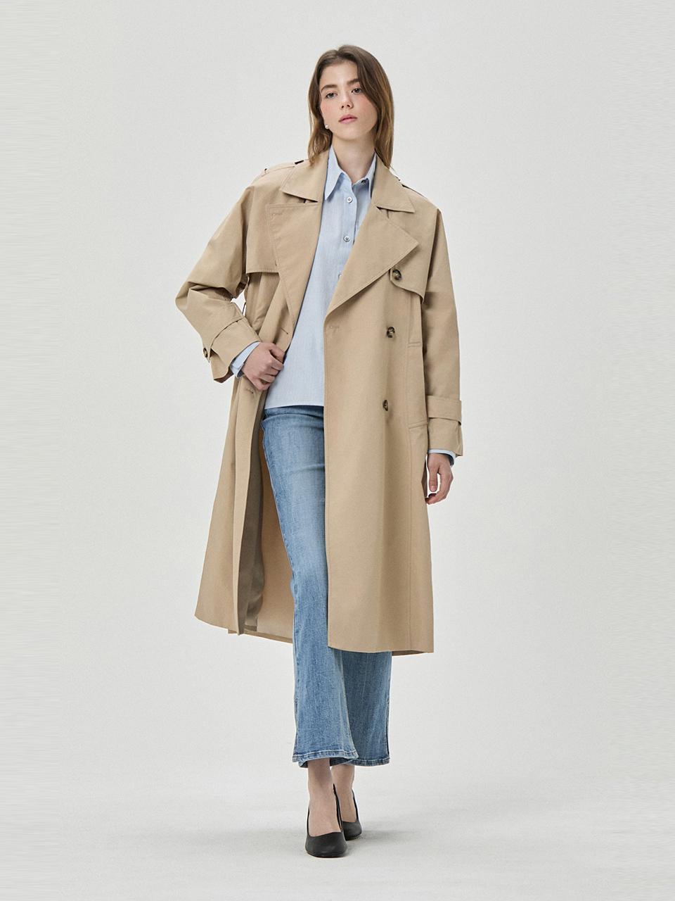 SJYP Belt Flap Trench Coat