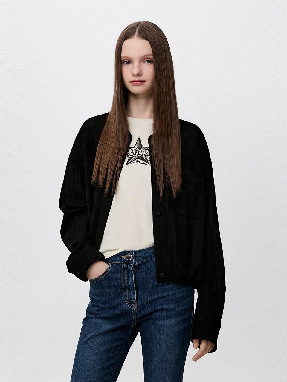 SJYP Blouson Summer Shirt (PW2F4WSH510WBK)