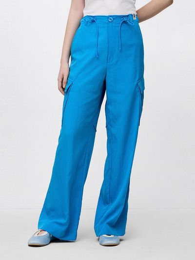 SJYP Cargo Pocket Light Wide Pants (PW2F3WPCT05WBL)