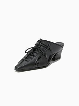 SJYP Cut-out Premium Leather Mule