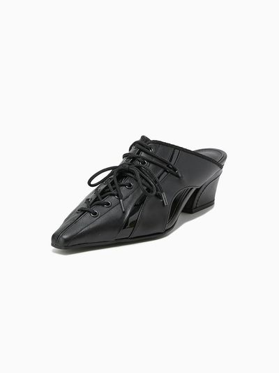 SJYP Cut-out Premium Leather Mule