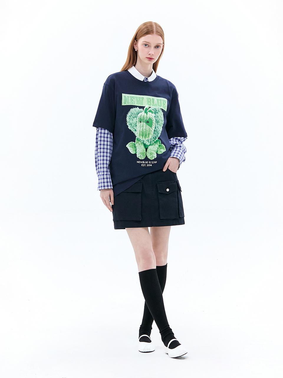 SJYP Dinosaur Graphic Cotton T-shirt