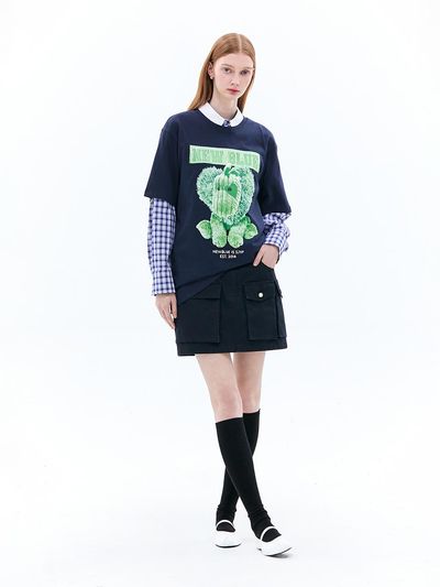 SJYP Dinosaur Graphic Cotton T-shirt