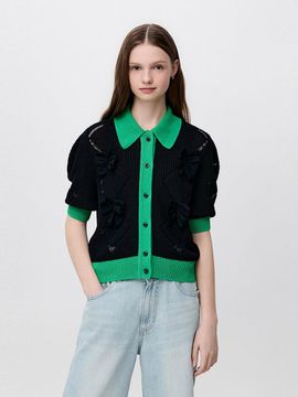 SJYP Frill Point Knit Cardigan (PW2F4KCD918WDN)