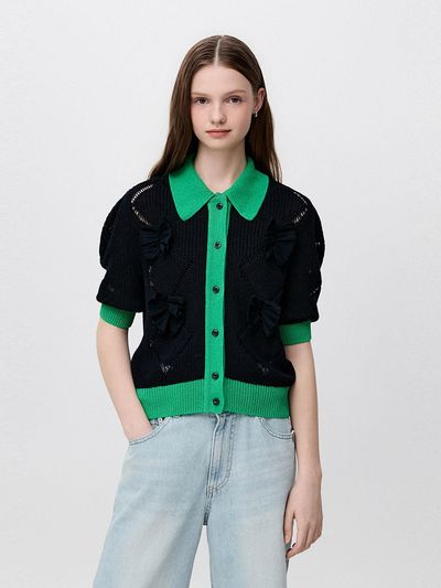 SJYP Frill Point Knit Cardigan (PW2F4KCD918WDN)