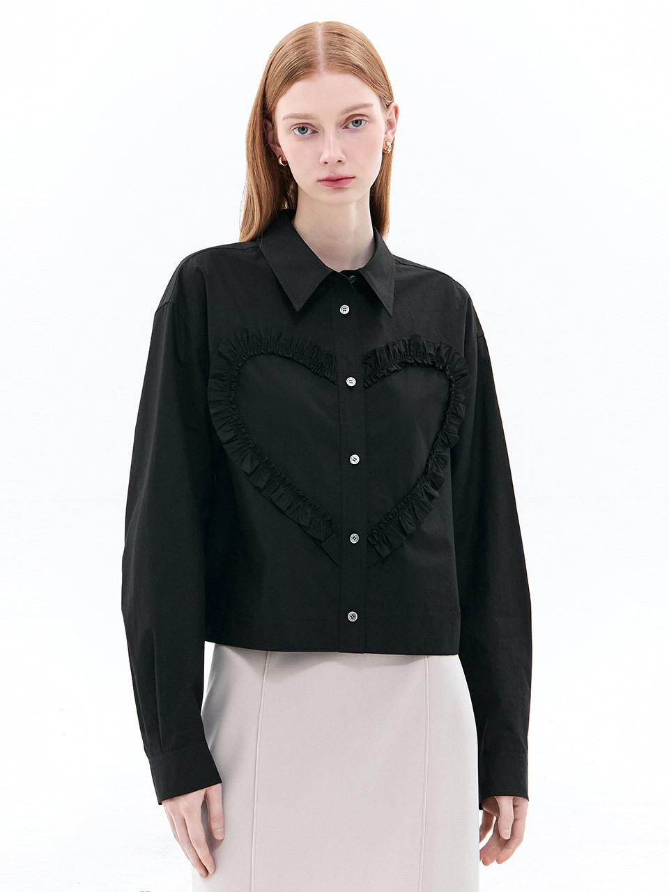 SJYP Heart Shirt (PW2F3WSH505WBK)