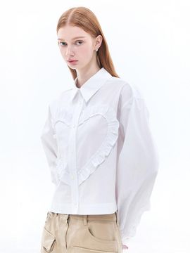 SJYP Heart Shirt (PW2F3WSH505WWT)