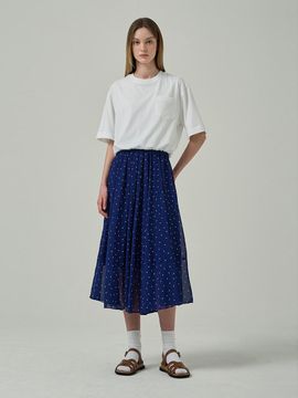 SJYP Jersey Top Dot Chiffon Dress
