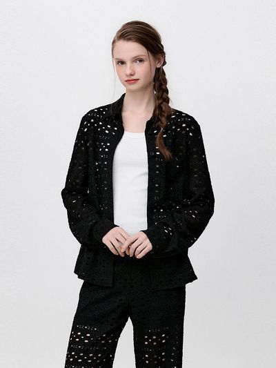 SJYP Lace Shirt (PW2F4WSH508NBK)