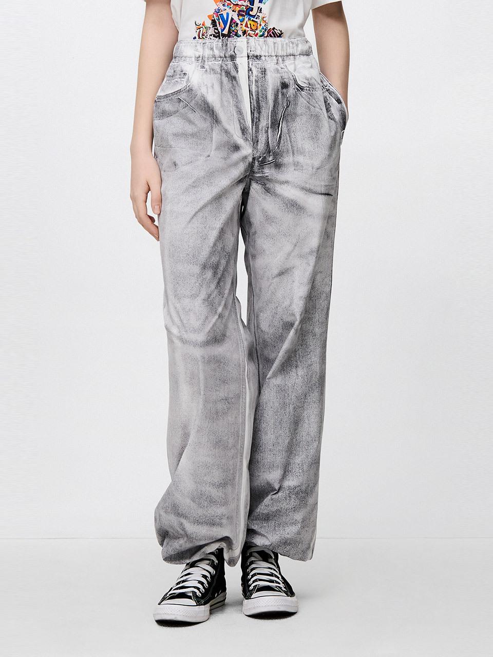 SJYP Light Denim Print Pants (PW2F4WPCT26WGY)