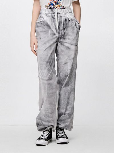 SJYP Light Denim Print Pants (PW2F4WPCT26WGY)