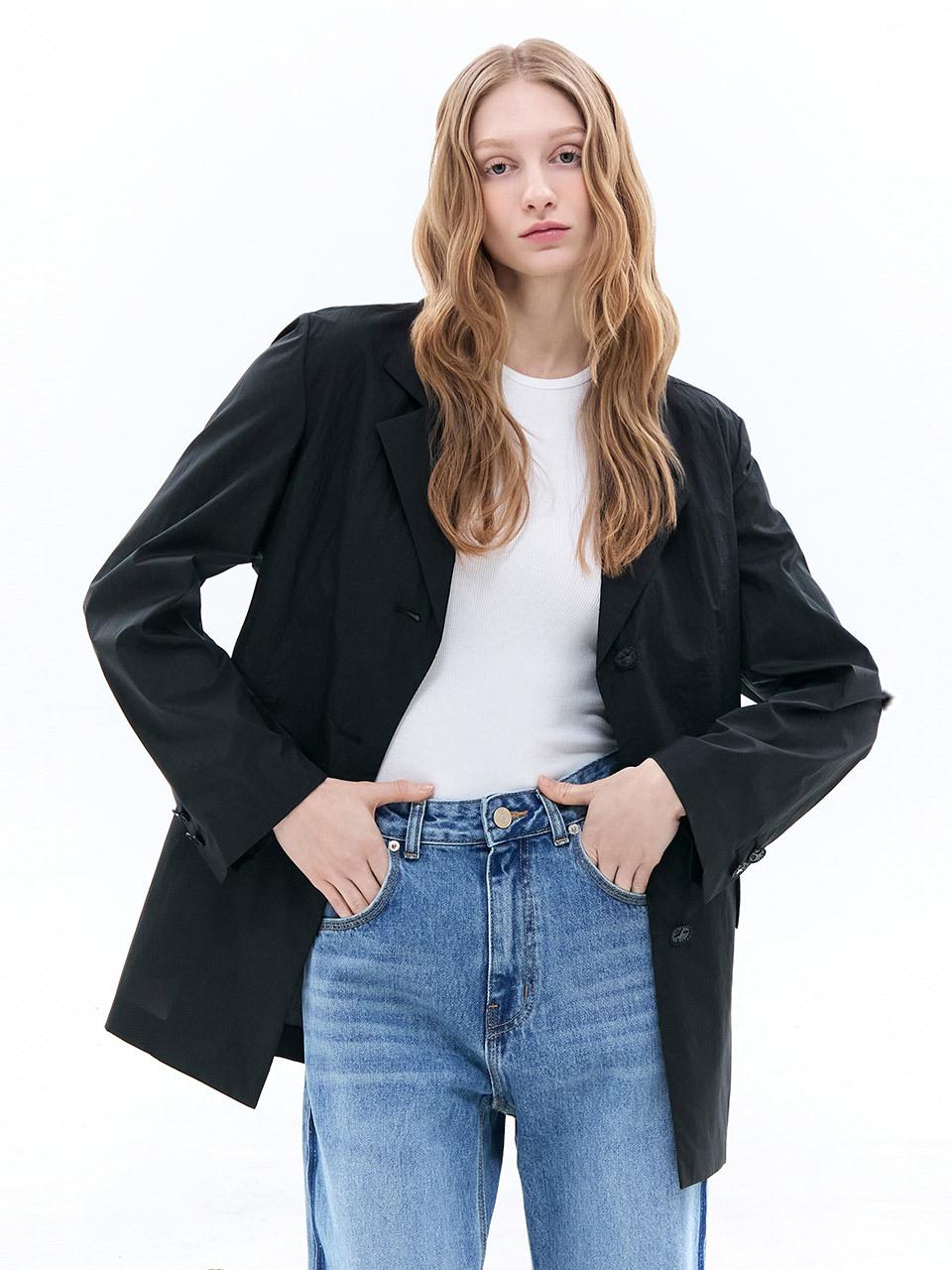 SJYP Line Detail Single Blazer (PW2F3WJCT25WBK)
