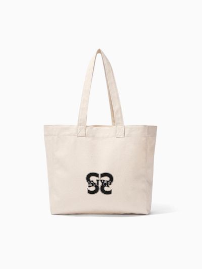 SJYP Logo Printed Canvas Bag