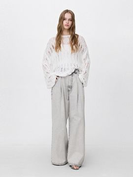 SJYP Loose Net Knit Sweater (PW2F5KTO919WWT)