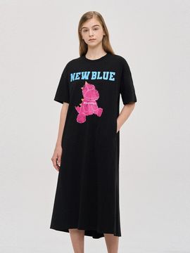 SJYP New Long Jersey Dress [Blue]