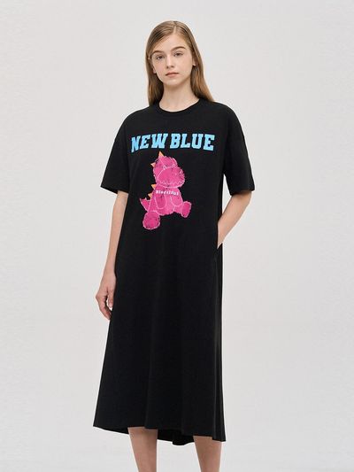 SJYP New Long Jersey Dress [Blue]