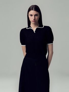 SJYP Open Collar Knit Cardigan