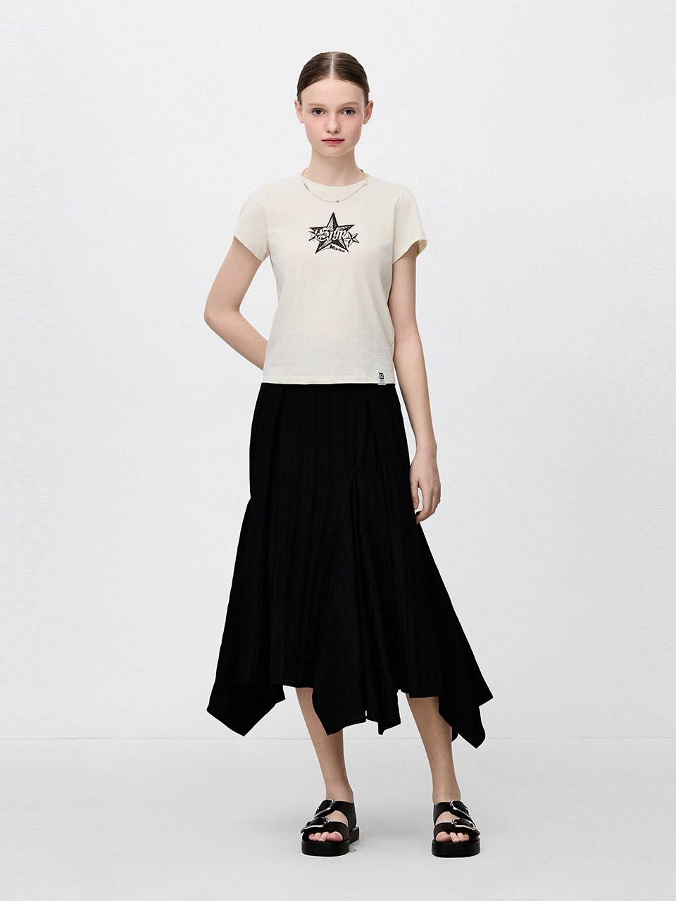 SJYP Panel Flare Skirt (PW2F4WSC706WPBK)