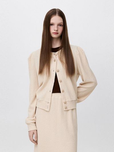 SJYP Puff Jersey Cardigan (PW2F3TSHE07WPOT)