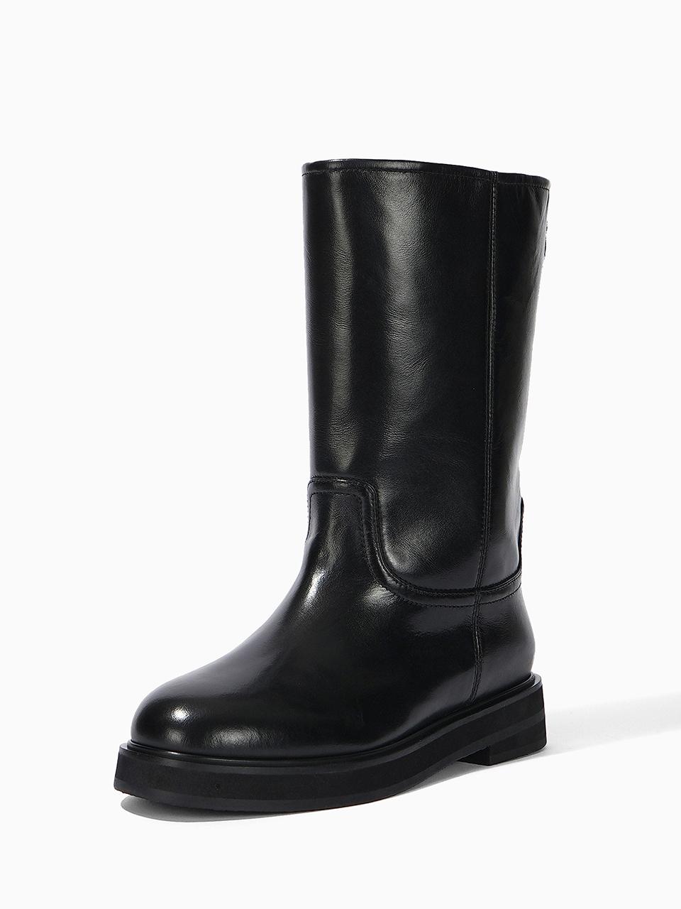 SJYP (PW2E9ASZ091WBK) Leather Middle Boots