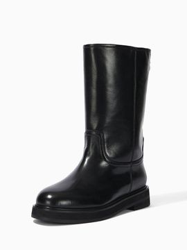 SJYP (PW2E9ASZ091WBK) Leather Middle Boots