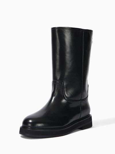 SJYP (PW2E9ASZ091WBK) Leather Middle Boots