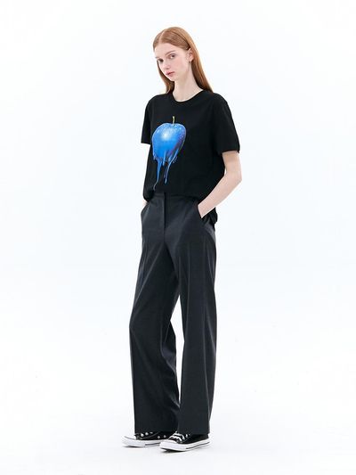 SJYP (PW2F1WPC801WKG) Wool-Poly Blend Minimal Slacks