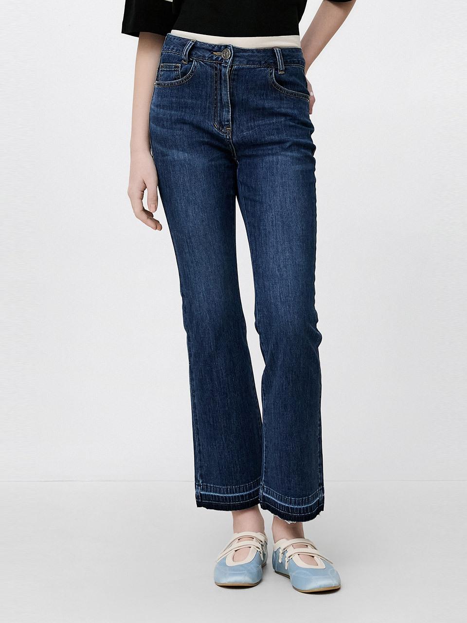 SJYP Semi Boot-Cut Denim Pants (PW2F3NPC856WBL)