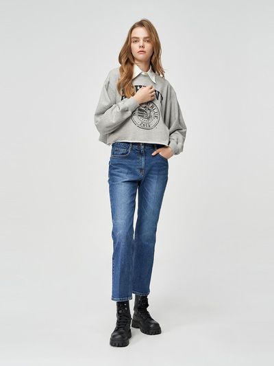 SJYP Slim Boot-Cut Denim Pants